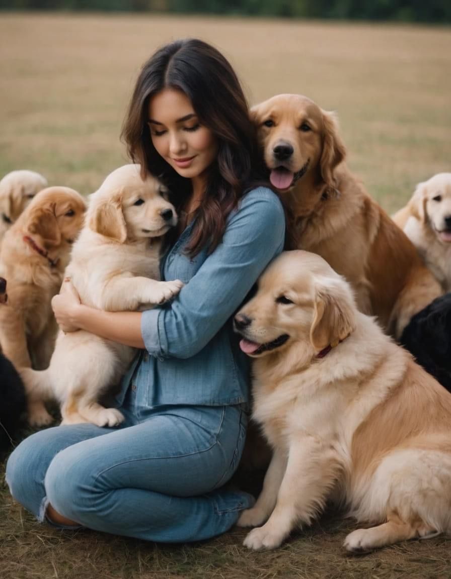 Brown and white puppy sitting on rocky ground